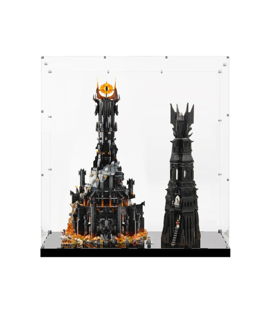 2 in 1: LEGO® The Tower of Orthanc™ (10237) + The Lord of the Rings: Barad-dûr™ (10333) LED Display Case