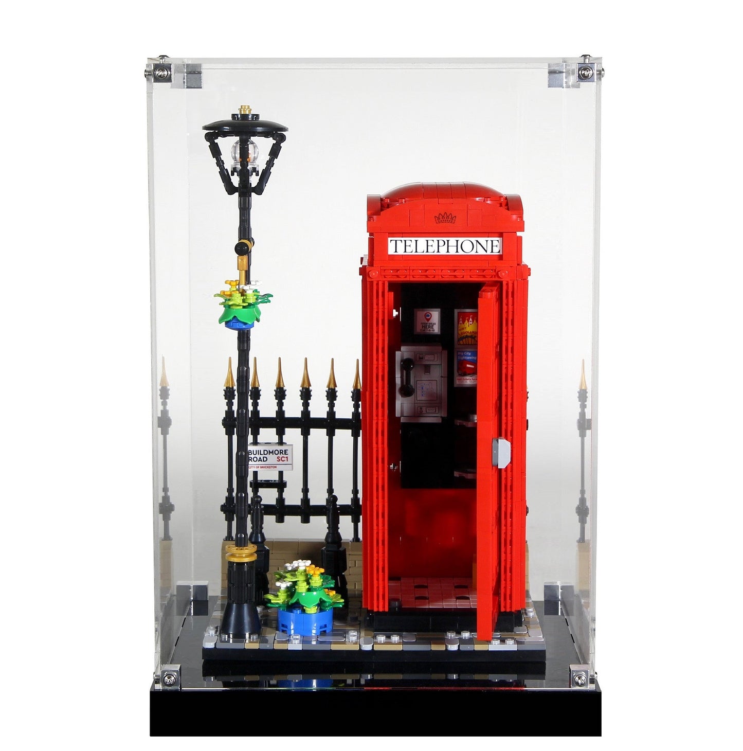 (21347) Red London Telephone Box LED Display Case