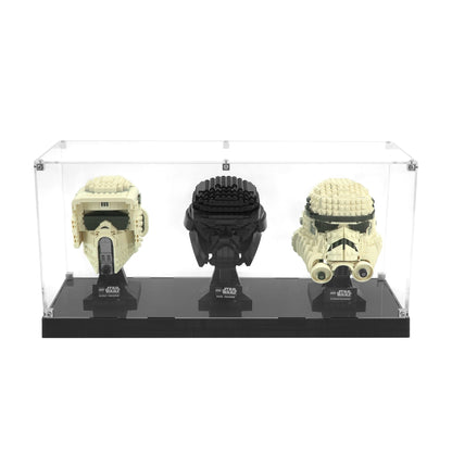3x LEGO® Helmets LED Display Case