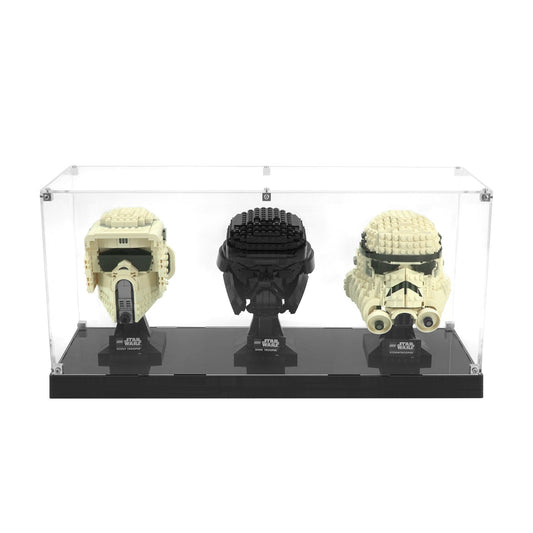 3x LEGO® Helmets LED Display Case