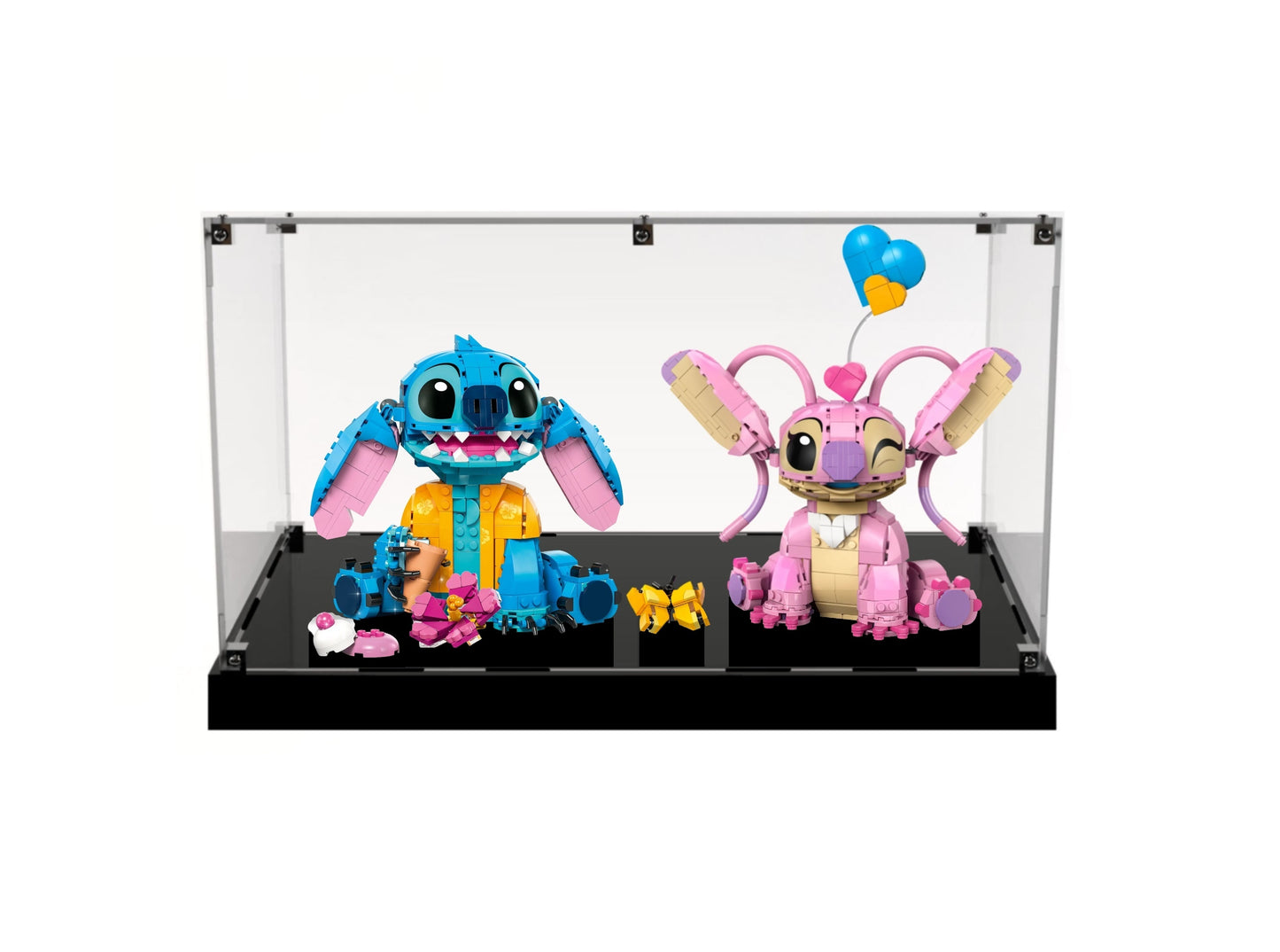 2 in 1: LEGO® Disney Angel (43257)+ Stitch (43249) LED Display Case