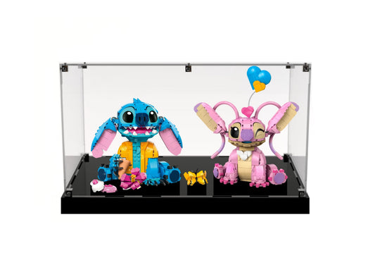 2 in 1: LEGO® Disney Angel (43257)+ Stitch (43249) LED Display Case