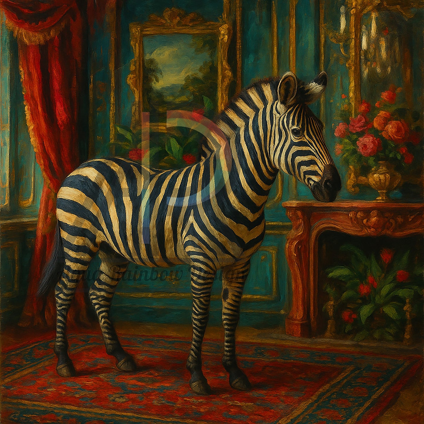 Zebra Salon Portrait