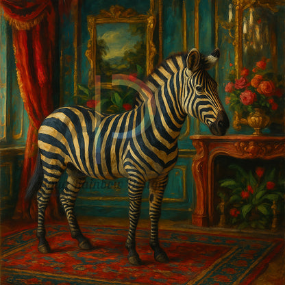Zebra Salon Portrait