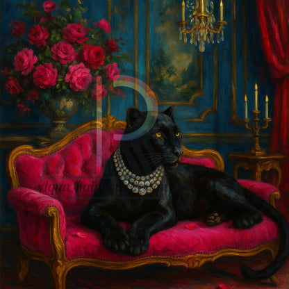 Midnight Panther in Rose Salon