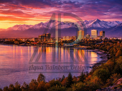Anchorage Alaska Sunset View
