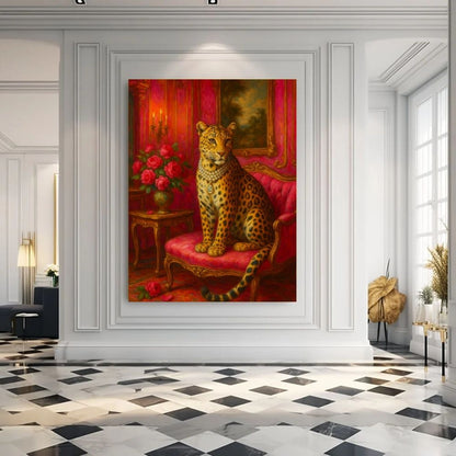 Leopard in the Crimson Salon