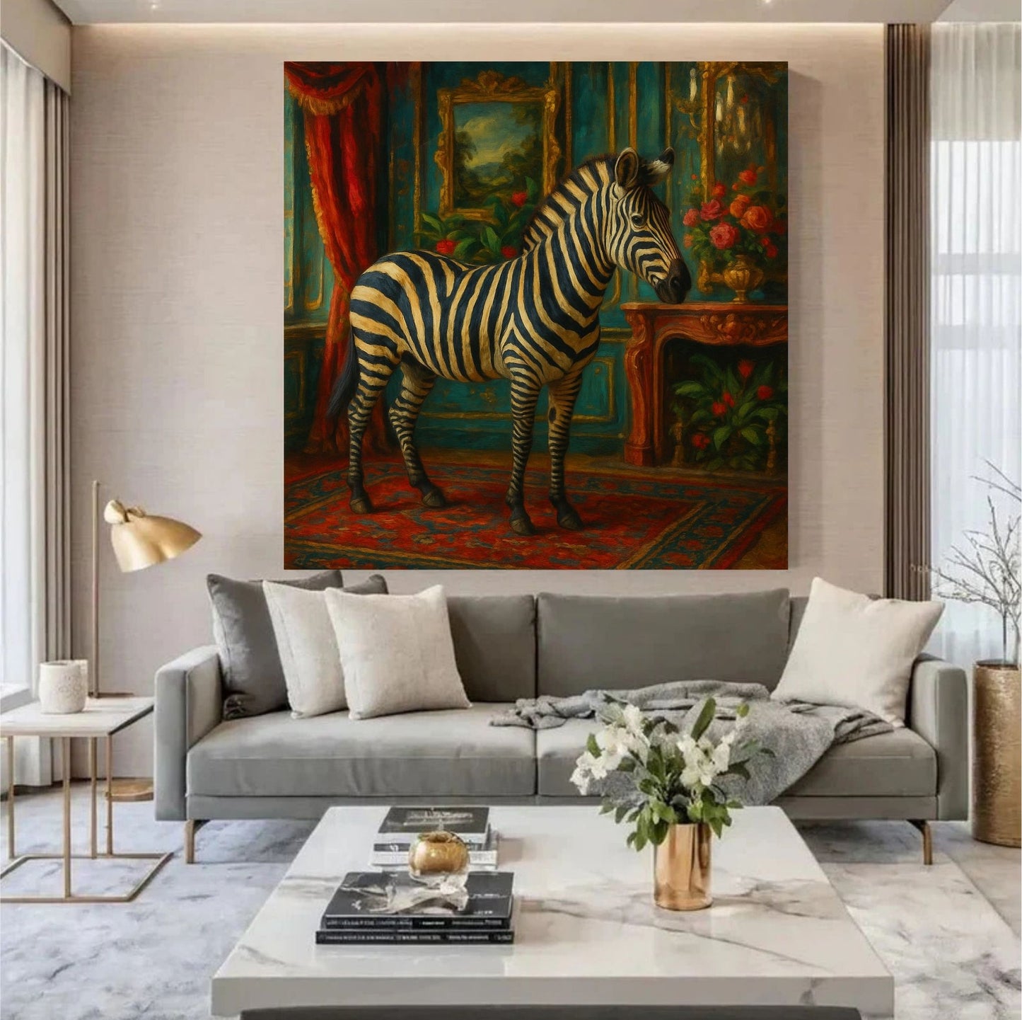 Zebra Salon Portrait