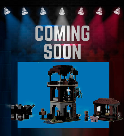 (21278) The Pillager Outpost and Ravager LED Display Case