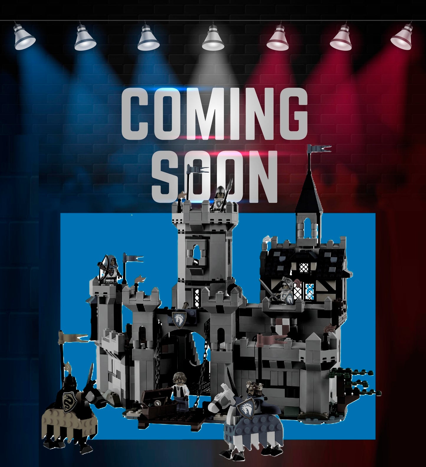 (31168) Medieval Horse Knight Castle LED Display Case