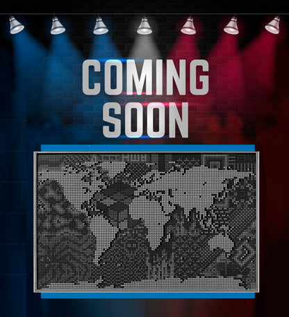 (31203) World Map LED Display Case