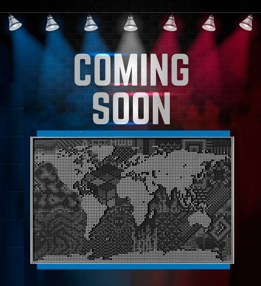 (31203) World Map LED Display Case