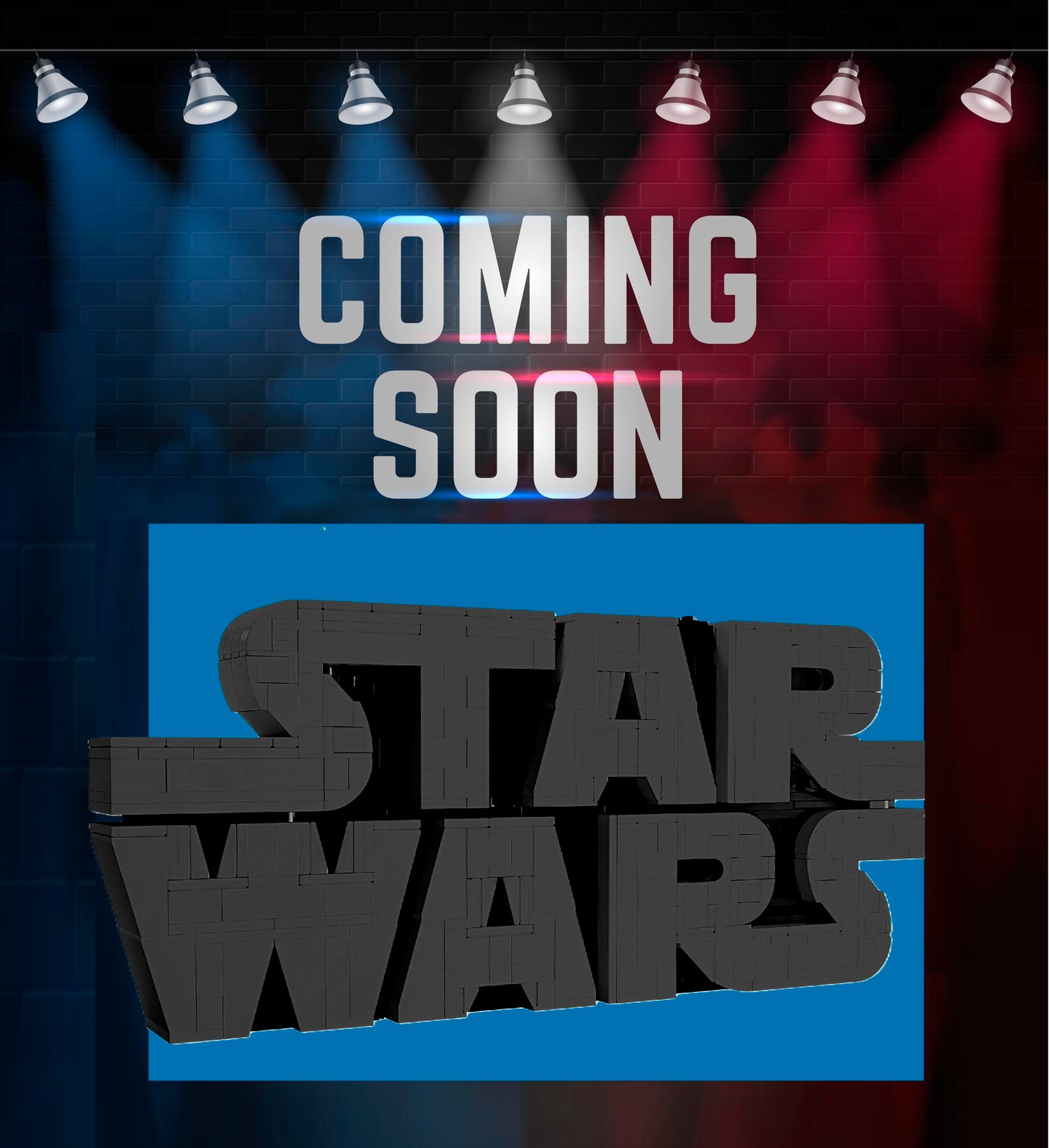 (75407) Brick-Built Star Wars™ Logo LED Display Case