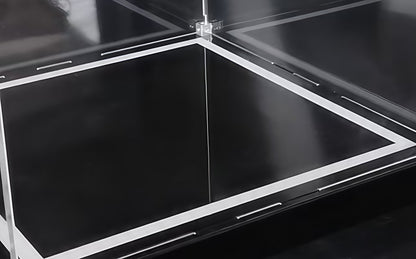 Crystal-clear acrylic LEGO display case with sturdy black base – Best dustproof showcase