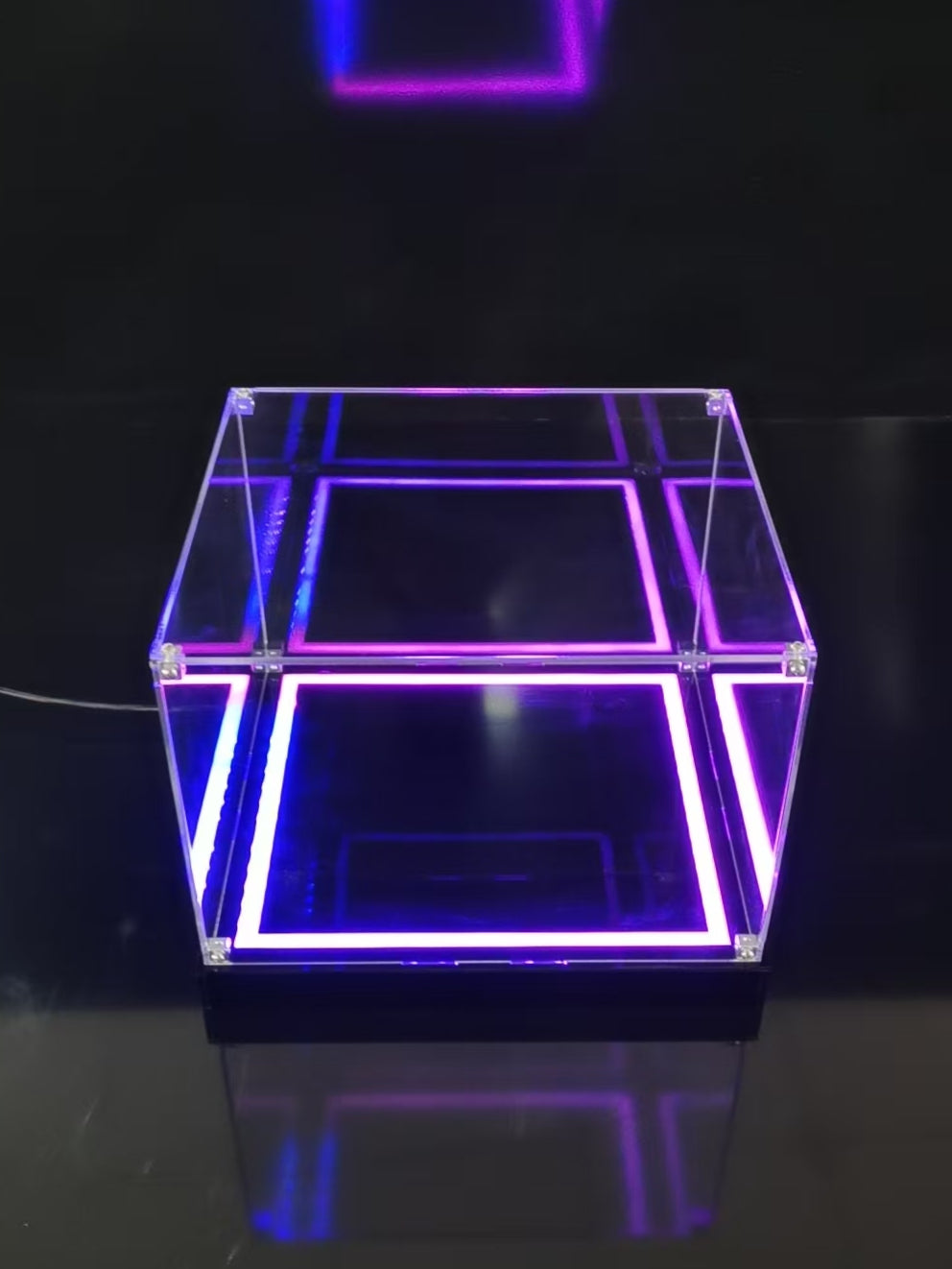 Purple LED LEGO showcase – Light-up dustproof display box for LEGO Star Wars & Modular sets